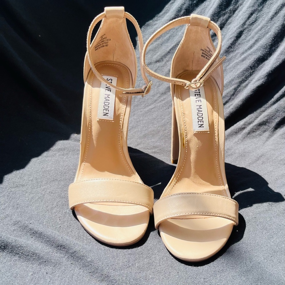 Carson Blush Leather Heels by Steve Madden